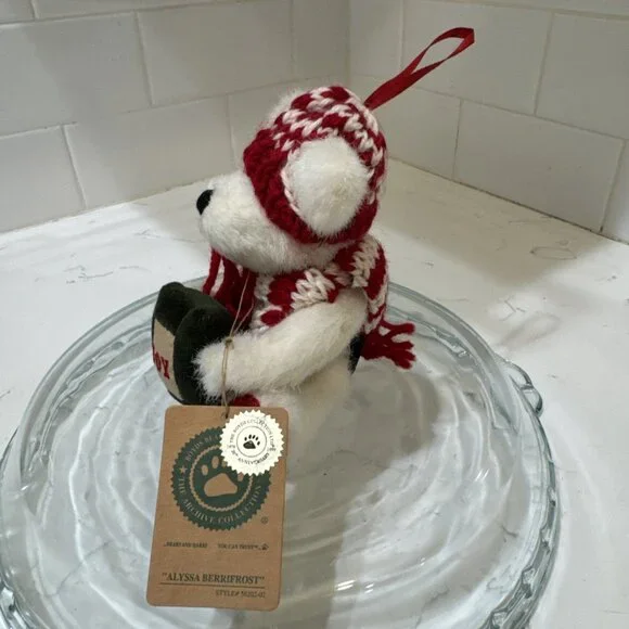 Boyds Alyssa Berrifrost Bear Ornament Joy Plush Ornament - Picture 6 of 10